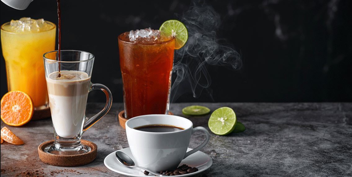 القهوة وعصير