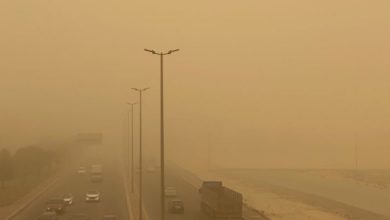 أمطار وغبار